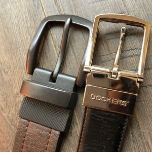 Two Men's Belts (Both Reversible)